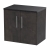 Hudson Reed Juno Wall Hung 2-Door Vanity Unit with Sparkling Black Worktop 600mm Wide - Metallic Slate