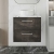Hudson Reed Juno Wall Hung 2-Drawer Vanity Unit with Carrera Marble Worktop 600mm Wide - Metallic Slate | Thumbnail Image