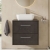 Hudson Reed Juno Wall Hung 2-Drawer Vanity Unit with Worktop 600mm Wide - Metallic Slate | Thumbnail Image