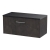 Hudson Reed Juno Wall Hung 1-Drawer Vanity Unit with Sparkling Black Worktop 800mm Wide - Metallic Slate
