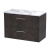 Hudson Reed Juno Wall Hung 2-Drawer Vanity Unit with Carrera Marble Worktop 800mm Wide - Metallic Slate | Thumbnail Image