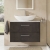 Hudson Reed Juno Wall Hung 2-Drawer Vanity Unit with Carrara Marble Worktop 800mm Wide - Metallic Slate | Thumbnail Image