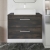 Hudson Reed Juno Wall Hung 2-Drawer Vanity Unit with Worktop 800mm Wide - Metallic Slate