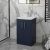 Hudson Reed Juno Floor Standing 2-Door Vanity Unit with Basin 4 500mm Wide - Midnight Blue | Thumbnail Image