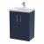 Hudson Reed Juno Floor Standing 2-Door Vanity Unit with Basin 3 600mm Wide - Midnight Blue | Thumbnail Image
