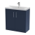 Hudson Reed Juno Floor Standing 2-Door Vanity with Basin 3 800mm Wide - Midnight Blue | Thumbnail Image
