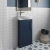 Hudson Reed Juno Compact RH Floor Standing Vanity Unit and Basin 440mm Wide - Midnight Blue