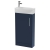 Hudson Reed Juno Compact RH Floor Standing Vanity Unit and Basin 440mm Wide - Midnight Blue