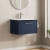 Hudson Reed Juno Wall Hung 1-Drawer Vanity Unit with Basin 4 600mm Wide - Midnight Blue | Thumbnail Image