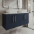 Hudson Reed Juno Wall Hung 4-Door Vanity Unit with Bellato Grey Worktop 1200mm Wide - Midnight Blue | Thumbnail Image