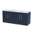 Hudson Reed Juno Wall Hung 4-Door Vanity Unit with Bellato Grey Worktop 1200mm Wide - Midnight Blue | Thumbnail Image