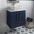 Hudson Reed Juno Wall Hung 2-Door Vanity Unit with Carrera Marble Worktop 600mm Wide - Midnight Blue | Thumbnail Image