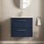 Hudson Reed Juno Wall Hung 2-Drawer Vanity Unit with Basin 4 600mm Wide - Midnight Blue | Thumbnail Image