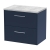 Hudson Reed Juno Wall Hung 2-Drawer Vanity Unit with Bellato Grey Worktop 600mm Wide - Midnight Blue | Thumbnail Image