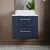 Hudson Reed Juno Wall Hung 2-Drawer Vanity Unit with Carrera Marble Worktop 600mm Wide - Midnight Blue | Thumbnail Image