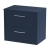 Hudson Reed Juno Wall Hung 2-Drawer Vanity Unit with Worktop 600mm Wide - Midnight Blue | Thumbnail Image