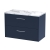 Hudson Reed Juno Wall Hung 2-Drawer Vanity Unit with Carrera Marble Worktop 800mm Wide - Midnight Blue | Thumbnail Image