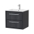 Hudson Reed Lille Wall Hung 2-Drawer Vanity Unit with 1TH Minimalist Basin 600mm Wide - Graphite Grey Woodgrain | Thumbnail Image