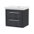 Hudson Reed Lille Wall Hung 2-Drawer Vanity Unit with 0TH Classique Basin 600mm Wide - Graphite Grey Woodgrain | Thumbnail Image