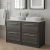 Hudson Reed Lille Floor Standing 4-Drawer Vanity Unit with Grey Marble Worktop 1200mm Wide - Graphite Grey Woodgrain | Thumbnail Image