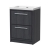 Hudson Reed Lille Floor Standing 2-Drawer Vanity Unit with 0TH Contemporary Basin 600mm Wide - Graphite Grey Woodgrain | Thumbnail Image
