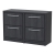 Hudson Reed Lille Floor Standing 4-Drawer Vanity Unit with Worktop 1200mm Wide - Graphite Grey Woodgrain | Thumbnail Image
