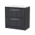 Hudson Reed Lille Floor Standing 2-Drawer Vanity Unit with Carrara Marble Worktop 800mm Wide - Graphite Grey Woodgrain | Thumbnail Image
