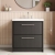 Hudson Reed Lille Floor Standing 2-Drawer Vanity Unit with 3TH Contemporary Basin 800mm Wide - Graphite Grey Woodgrain | Thumbnail Image