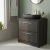 Hudson Reed Lille Floor Standing 2-Drawer Vanity Unit with Worktop 800mm Wide - Graphite Grey Woodgrain | Thumbnail Image