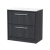 Hudson Reed Lille Floor Standing 2-Drawer Vanity Unit with White Marble Worktop 800mm Wide - Graphite Grey Woodgrain | Thumbnail Image
