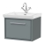Hudson Reed Lille Wall Hung 1-Drawer Vanity Unit with 1TH Classique Basin 600mm Wide - Coastal Grey | Thumbnail Image