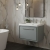 Hudson Reed Lille Wall Hung 1-Drawer Vanity Unit with 1TH Thin-Edge Basin 600mm Wide - Coastal Grey | Thumbnail Image