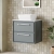 Hudson Reed Lille Wall Hung 2-Drawer Vanity Unit with Carrara Marble Worktop 600mm Wide - Coastal Grey | Thumbnail Image