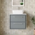 Hudson Reed Lille Wall Hung 2-Drawer Vanity Unit with Carrara Marble Worktop 600mm Wide - Coastal Grey | Thumbnail Image