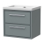 Hudson Reed Lille Wall Hung 2-Drawer Vanity Unit with 0TH Contemporary Basin 600mm Wide - Coastal Grey | Thumbnail Image