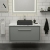 Hudson Reed Lille Wall Hung 1-Drawer Vanity Unit with Carrara Marble Worktop 800mm Wide - Coastal Grey | Thumbnail Image