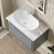 Hudson Reed Lille Wall Hung 1-Drawer Vanity Unit with Carrara Marble Worktop 800mm Wide - Coastal Grey | Thumbnail Image