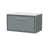 Hudson Reed Lille Wall Hung 1-Drawer Vanity Unit with Carrara Marble Worktop 800mm Wide - Coastal Grey | Thumbnail Image