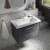Hudson Reed Lille Wall Hung 2-Drawer Vanity Unit with 1TH Contemporary Basin 800mm Wide - Coastal Grey | Thumbnail Image