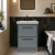 Hudson Reed Lille Floor Standing 2-Drawer Vanity Unit with 3TH Classique Basin 600mm Wide - Coastal Grey | Thumbnail Image