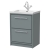 Hudson Reed Lille Floor Standing 2-Drawer Vanity Unit with 1TH Contemporary Basin 600mm Wide - Coastal Grey | Thumbnail Image