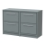 Hudson Reed Lille Floor Standing 4-Drawer Vanity Unit with Worktop 1200mm Wide - Coastal Grey | Thumbnail Image