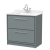 Hudson Reed Lille Floor Standing 2-Drawer Vanity Unit with White Marble Worktop Basin 800mm Wide - Coastal Grey | Thumbnail Image