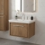 Hudson Reed Lille 600mm 1-Drawer Wall Hung Vanity Unit with Fireclay Basin