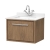 Hudson Reed Lille Wall Hung 1-Drawer Vanity Unit with White Marble Worktop Basin 600mm Wide - Antique Oak | Thumbnail Image