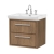 Hudson Reed Lille Wall Hung 2-Drawer Vanity Unit with 3TH Classique Basin 600mm Wide - Antique Oak | Thumbnail Image