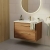 Hudson Reed Lille Wall Hung 2-Drawer Vanity Unit with 1TH Minimalist Basin 800mm Wide - Antique Oak | Thumbnail Image