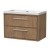 Hudson Reed Lille Wall Hung 2-Drawer Vanity Unit with 0TH Contemporary Basin 800mm Wide - Antique Oak | Thumbnail Image