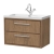 Hudson Reed Lille Wall Hung 2-Drawer Vanity Unit with 1TH Contemporary Basin 800mm Wide - Antique Oak | Thumbnail Image