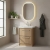 Hudson Reed Lille Floor Standing 2-Drawer Vanity Unit with 1TH Classique Basin 600mm Wide - Antique Oak | Thumbnail Image